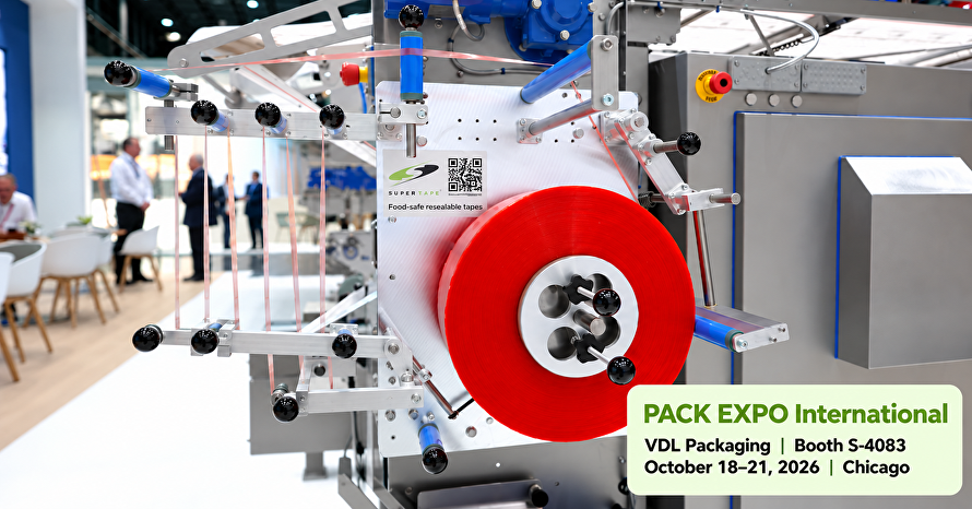 Wiederverschließbarer Doypack mit Supertape auf der PACK EXPO 2026